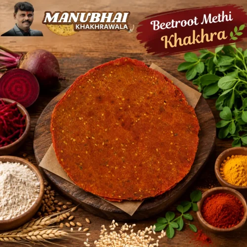 Beetroot Methi Khakhra | Handmade | Traditional Gujarati Khakhra | 500g pack