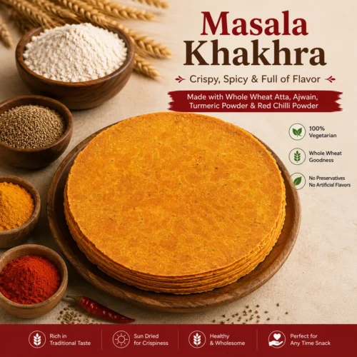 Masala Khakhra | Handmade Whole Wheat Spiced Khakhra | Traditional Gujarati Snack